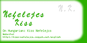 nefelejcs kiss business card